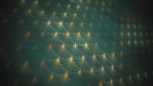 Design Gold Art Deco Background Animation Animation Abstract Art Deco — Stock Video