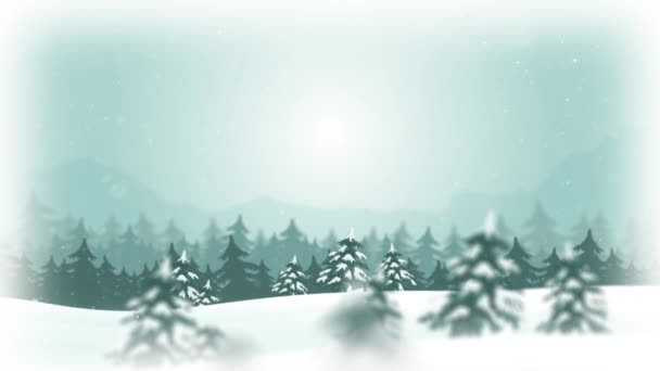 Κινούμενα Σχέδια Χριστούγεννα Και Χειμώνας Ιστορικό Animation Ενός Χριστούγεννα Και — Αρχείο Βίντεο
