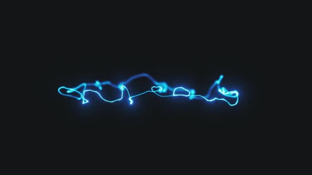 Žhnoucí Zkreslený Světelný Řetězec Pomalém Pohybu Animace Abstraktního Žhnoucího Světelného — Stock video