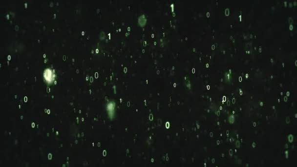 Цифровой Двоичный Код Данные Фон Анимации Абстрактных Цифр Двоичного Кода — стоковое видео