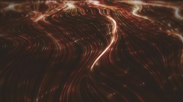 Абстрактный Streaming Lines Фон Анимация Фоне Струящихся Струн Света Глубиной — стоковое видео