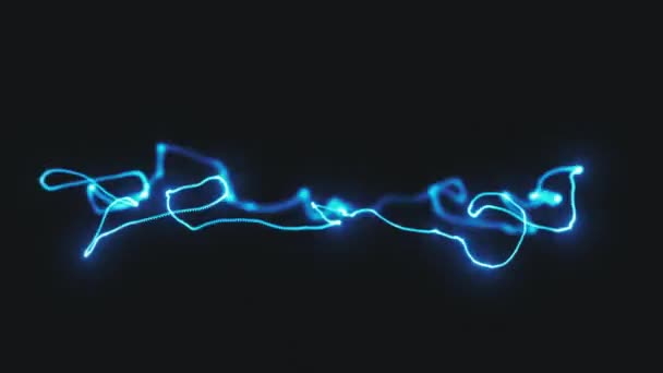 Arche Électrique Déformée Lumineuse Animation Filament Lumineux Abstrait Lumineux Avec — Video