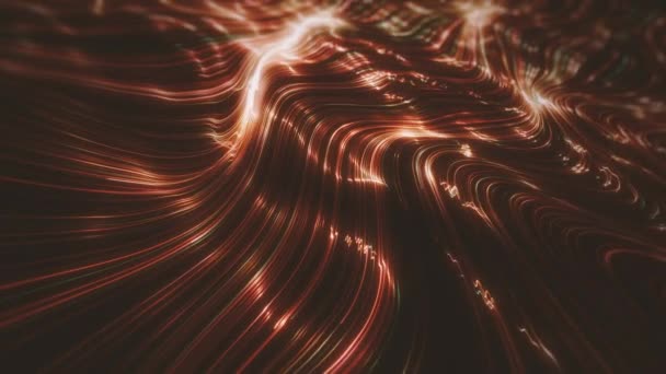 Абстрактні Потокові Лінії Фон Анімація Абстрактного Тла Струнних Потокових Світлових — стокове відео