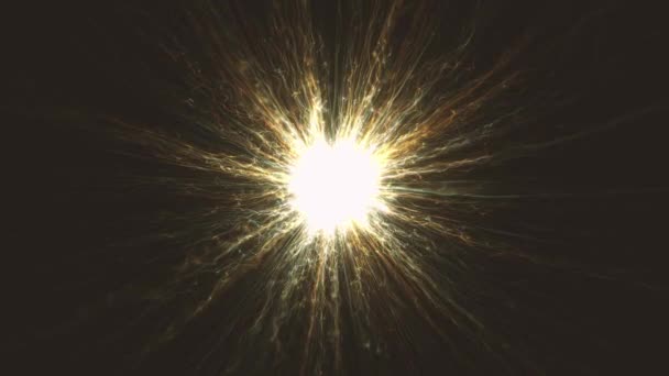 抽象的なスローモーションショックウェーブ爆発背景 抽象ショックウェーブ爆発背景をフラクタル粒子と歪んだ波でゆっくりとした動きでアニメーション — ストック動画
