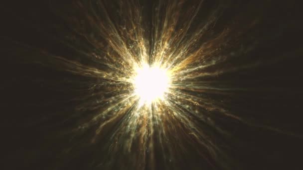 含分形粒子和畸变波的慢速运动冲击波爆炸背景 抽象冲击波爆炸背景的动画 — 图库视频影像