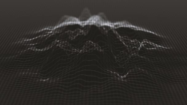带湍流图的网格背景 分形面波网格抽象背景的动画 图库视频片段