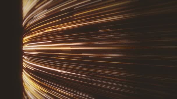 Gold Streaming Lines Background Animation Abstract Background Flowing Streaming Light Stock Footage
