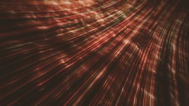 Akan ve akan ışık dizgilerinin alan bulanıklığı derinliği ile soyut bir arkaplanının Soyut Akış Çizgileri Arkaplanı / Canlandırması