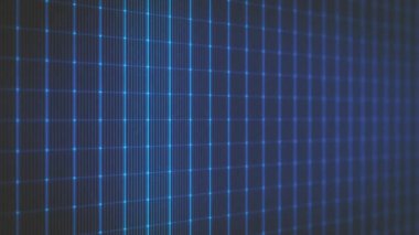 Düz ızgara döndürme ve alan bulanıklığı derinliği ile soyut minimum teknoloji arkaplanının 3d Teknoloji Şebeke Döndürme / Canlandırması