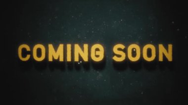 Film Karavanı Yakında Gelen Metin Açıklaması / Animasyon Bir film stili vintage desenli arka plan Yakında gelen metin ve derinliği belirginleştirilmiş bulanık