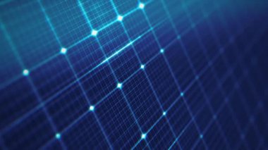 Soyut Teknoloji 3d Grid Arkaplan / Soyut 3d ızgara teknolojisi arkaplanı parlayan çizgilerle