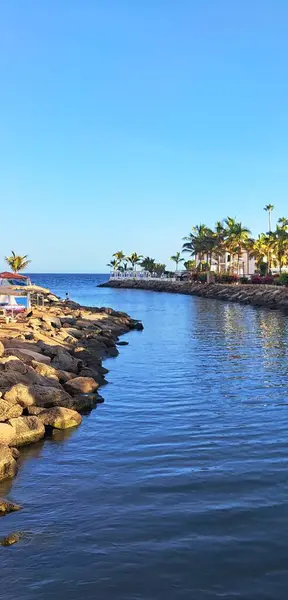 Puerto de Mogan, İspanya, 22 Aralık 2022. Puerto de Mogan, Gran Canaria, İspanya 'daki renkli evler.
