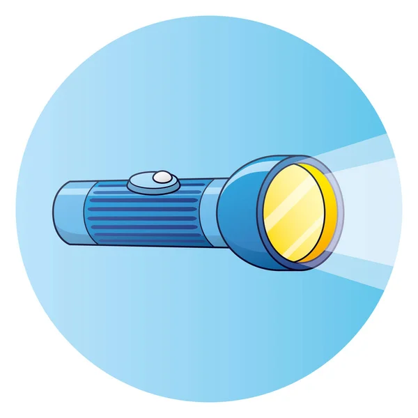 Azul Lanterna Desenho Animado Vetor Ilustração —  Vetores de Stock
