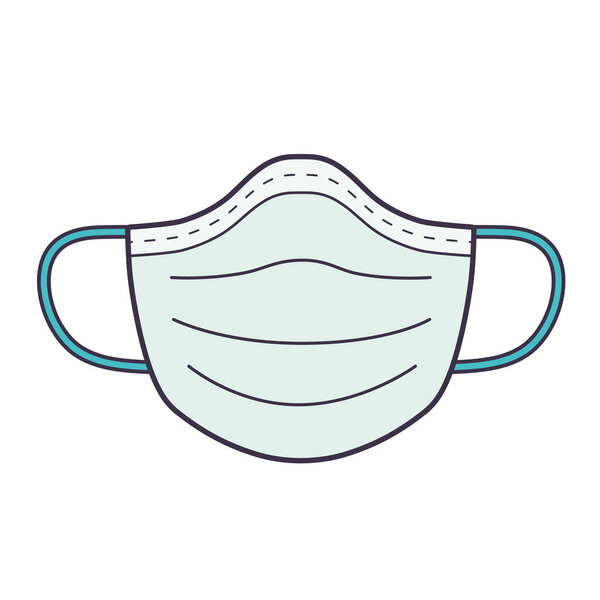 Medical mask isolated vector illustration