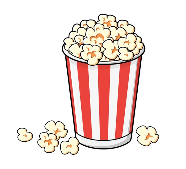 Patlamış mısır kabı vektör illüstrasyonu