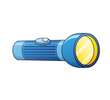 Mavi el feneri izole vektörü
