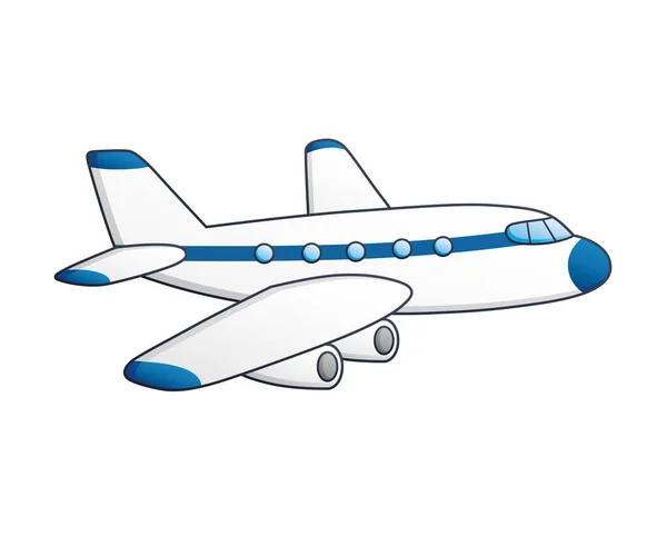 stock vector Flying passenger airplane isolated