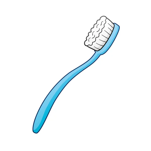Blaue Zahnbürste Isolierter Vektor — Stockvektor