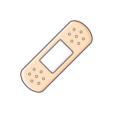 Yapışkan bandaj izole edilmiş vektör çizimi