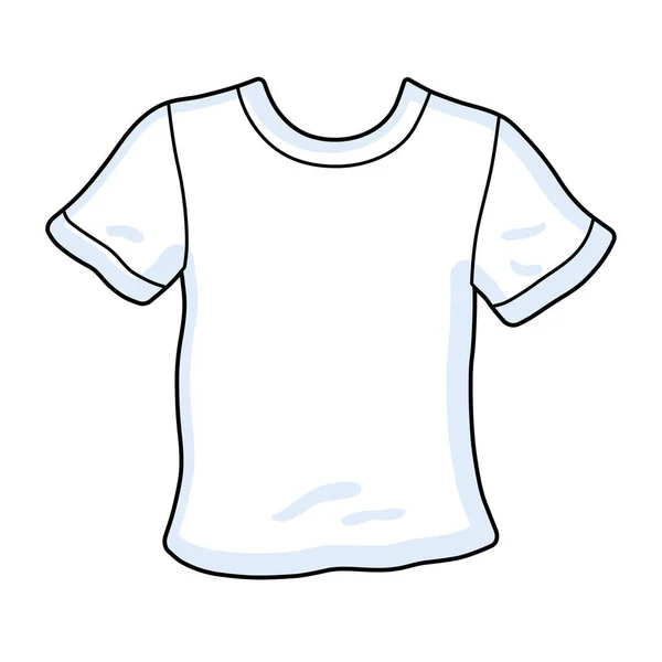 Beyaz t-shirt izole vektör illüstrasyonu