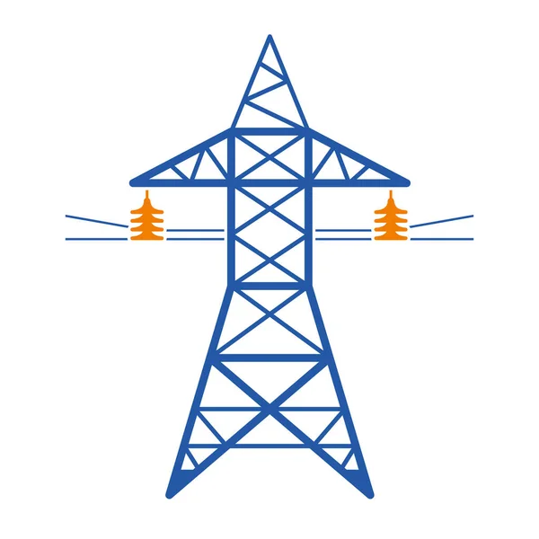 Transmissie Toren Elektriciteit Pyloon Icoon Rechtenvrije Stockvectors