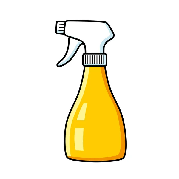 Sarı sprey şişesi izole vektör çizimi