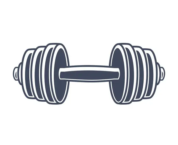 Dumbbell simgesi izole edilmiş vektör çizimi