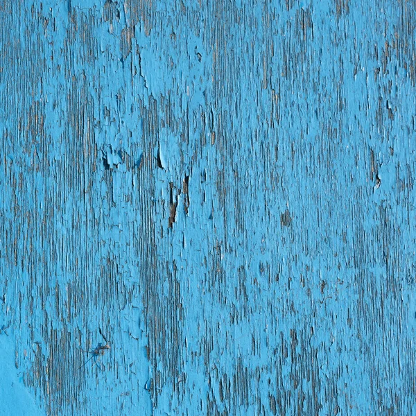 Vierkante Achtergrond Van Blauwe Schilferende Verf Verouderde Grungy Houten Plaat — Stockfoto