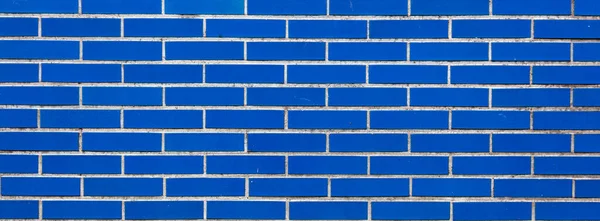 Vízszintes Része Kőművesmunka Fal Épült Kék — Stock Fotó