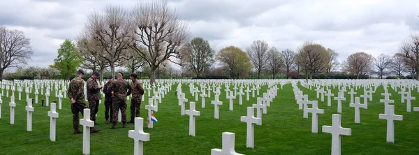 Margraten Mei 2023 Soldaten Amerikaanse Herdenkings Militaire Begraafplaats Van Margraten — Stockfoto