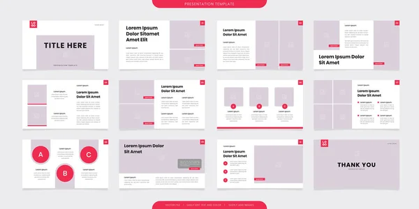 Minimalist sunum şablonları. Broşürde ve broşürde kurumsal broşür kullanımı, pazarlama afişi, reklam broşürü, yıllık iş raporu, web sitesi kaydırıcısı. Beyaz kırmızı şirket profil vektörü