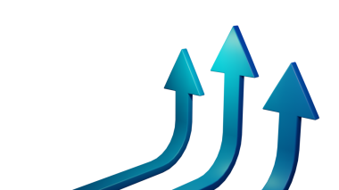 business Arrow başarı için hedef yön kavramı. Mali büyüme vizyonu yükseliyor. Banner düz stil vektör çizimi. Yatırım yatırımından kazanç. çizelge artışı