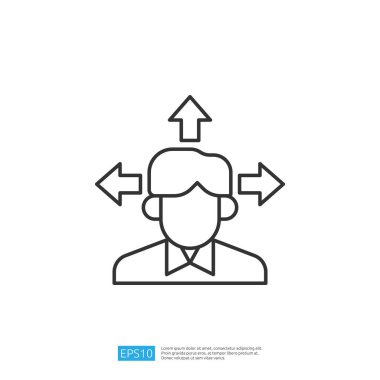 mü 'yü gösteren okları olan bir kişinin basit bir çizimi