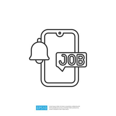 Görüntü bir uyarı zili görüntüleyen bir akıllı telefon içeriyor.