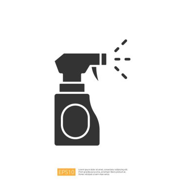 A spray bottle icon designed for cleaning or other liquid applic clipart