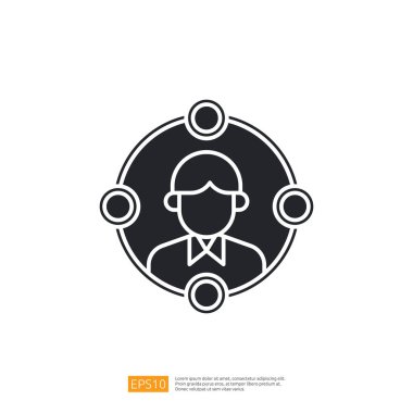 Bu resim, c ile çevrili bir kişinin basit bir simgesini betimler