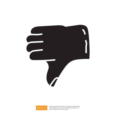 Onaylanmamayı ya da olumsuzluğu simgeleyen, el hareketinin basit bir grafik gösterimi..