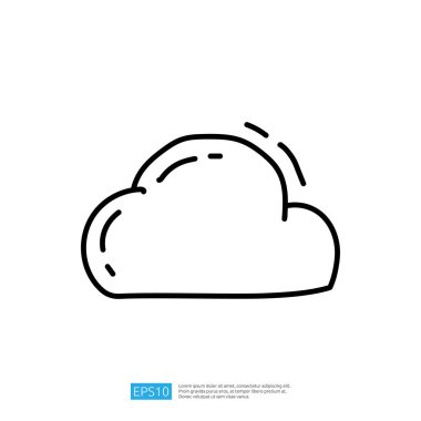 Fluffy White Cloud Against A Clear Blue Sky With Gentle Curves And Soft Edges. A Picturesque Sky View.  A Calm and clipart