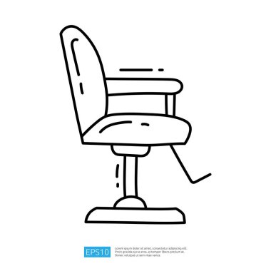Bir ofis sandalyesinin basit bir çizimi, ayarlarını gösteriyor.