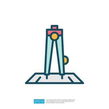 Bu resim, hassasiyeti ve teknik çizimi sembolize eden bir kağıt parçasının üzerine yerleştirilmiş bir pusula içerir..