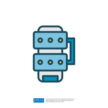 Modern Veri Analisti Simgesi İş Zekasını Temsil Etme ve Dijital Bağlamdaki Veri Görselleştirmesi