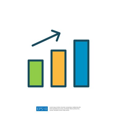 Veri Analisti Büyüme Ölçüleri Simgesi İlerleme ve Mali Bilgilerin Görselleştirilmesini Temsil Ediyor