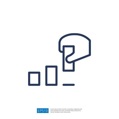 İş Stratejisi ve Karar Verme için Mali Büyüme Çubuklarının Veri Analizi Simgesine Elle Yerleştirilmesi