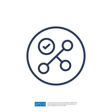 Veri Analisti Simgesi Performans İzleme ve Analiz Çalışma Akışı 'nı Dijital Tasarım' da Zaman Kontrol Sembolü ile Temsil Ediyor