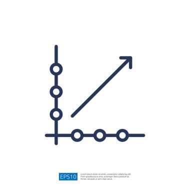 Asgari Veri Analisti Simge Sunumu Yükselen Trend Grafiği ve Dairesel Veri Göstergeleri Büyüme ve İlerlemeyi Gösteriyor