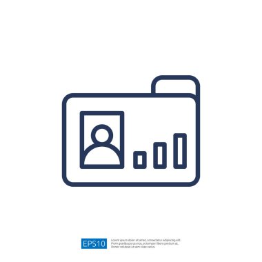 Veri Analisti Simgesi Profil Genel Görünümü ve Grafik ve Çizelge Elementleri ile İstatistik Analizi Temsili