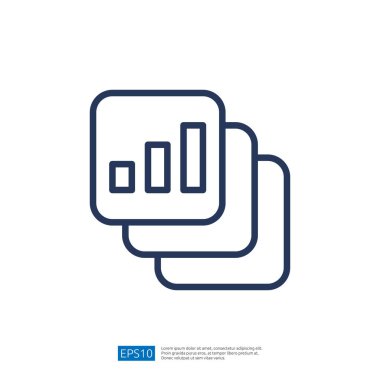 Dijital İş Sezgileri için Grafik ve Grafiklerle Veri Analizi ve Görselleştirme Vektörü Simgesi