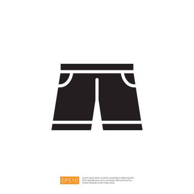 Moda ve Kıyafet Teması Yazın veya Açık Hava Teması İçin Uygun Gündelik Şortların Biçimlendirilmiş Grafiksel Temsili