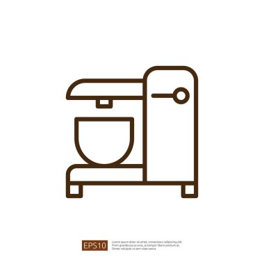 Kahve Makinesi Minimalist Tasarım Simgesi İçecekler İçin Modern Mutfak Aletlerini Temsil Ediyor