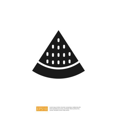 Şekillendirilmiş Kara Karpuz Dilimleme Simgesi Basit Tohumlar ve Eğri Şekil Tasarım Gıda Çizimi Grafik Tasarım Vektörü Sanat Resimleri Görsel Sembol Özeti Minimalist Tasarımı
